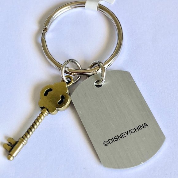 Vintage Disney Pirates of the Caribbean Keychain Keyring Charm Skull Crossbones - Picture 4 of 8